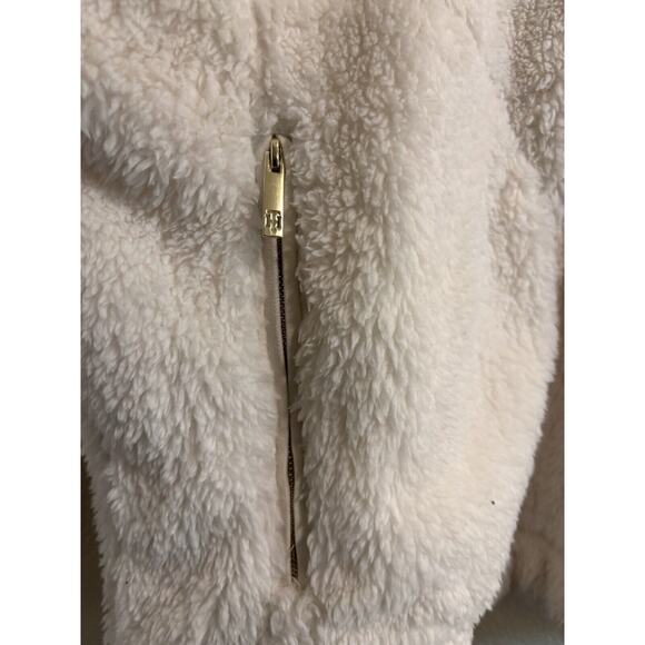 Tommy Hilfiger Women's Size L White Sherpa Half Zip Pullover Jacket Y2K Gorpcore - Picture 5 of 10
